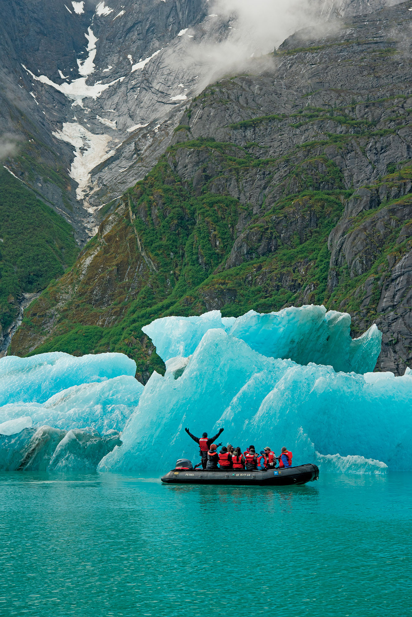 Guests marveling at the beauty of Alaska.
