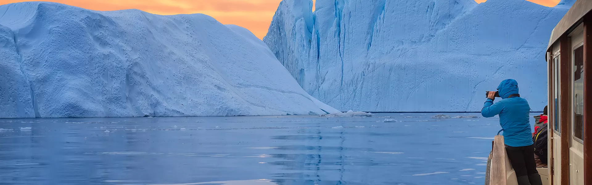 Looking At Icefjord Near The Coast Of Ilulissat
