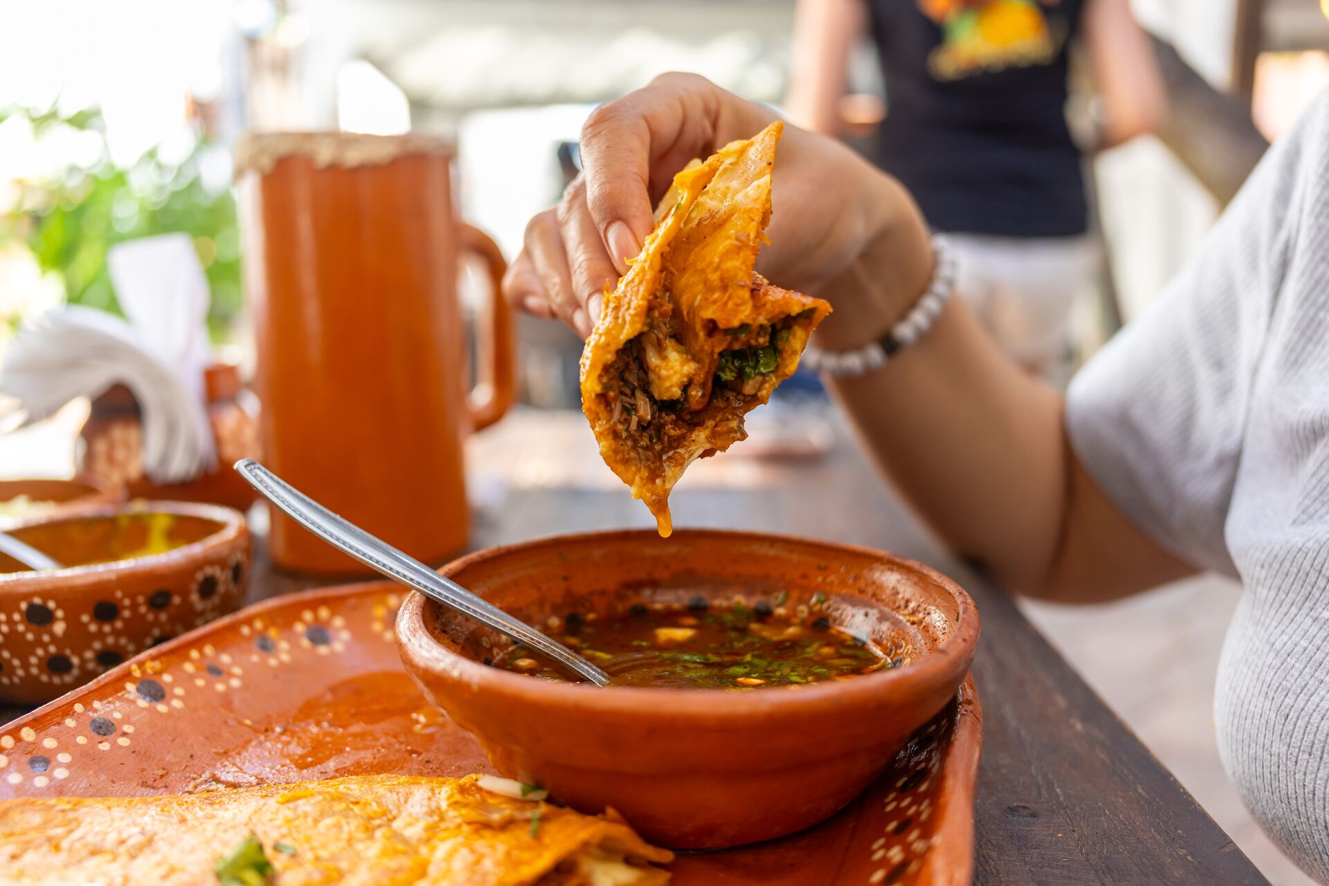 Birria Tacos with broth