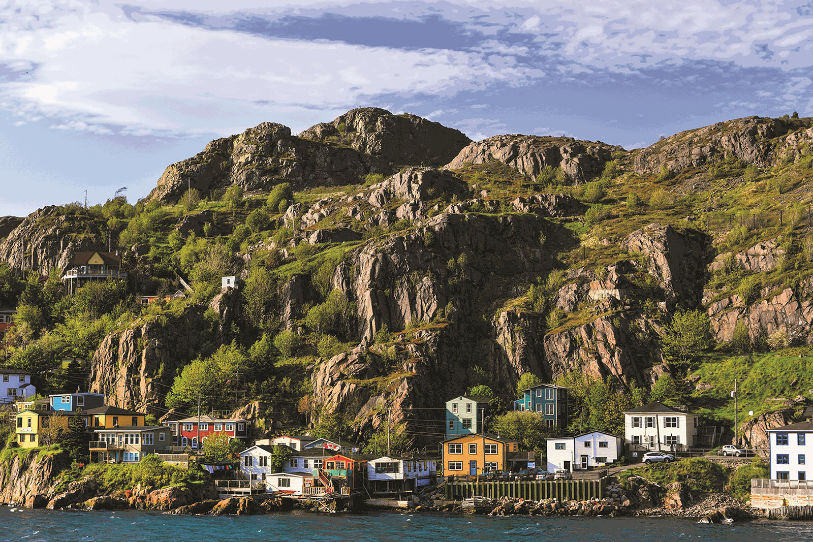 St. John’s Newfoundland, houses on coast and cliff