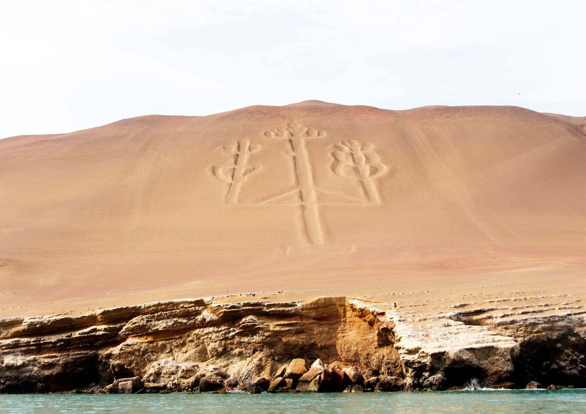 Peru Geoglyph On The Peruvian Coast Near Paracas
