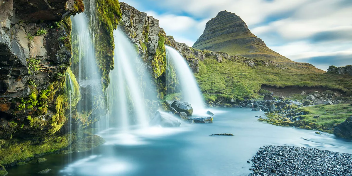 Mount Kirkjufell and Waterfall