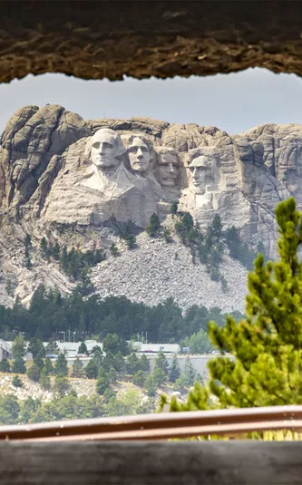 Mount Rushmore Through A Tunnel