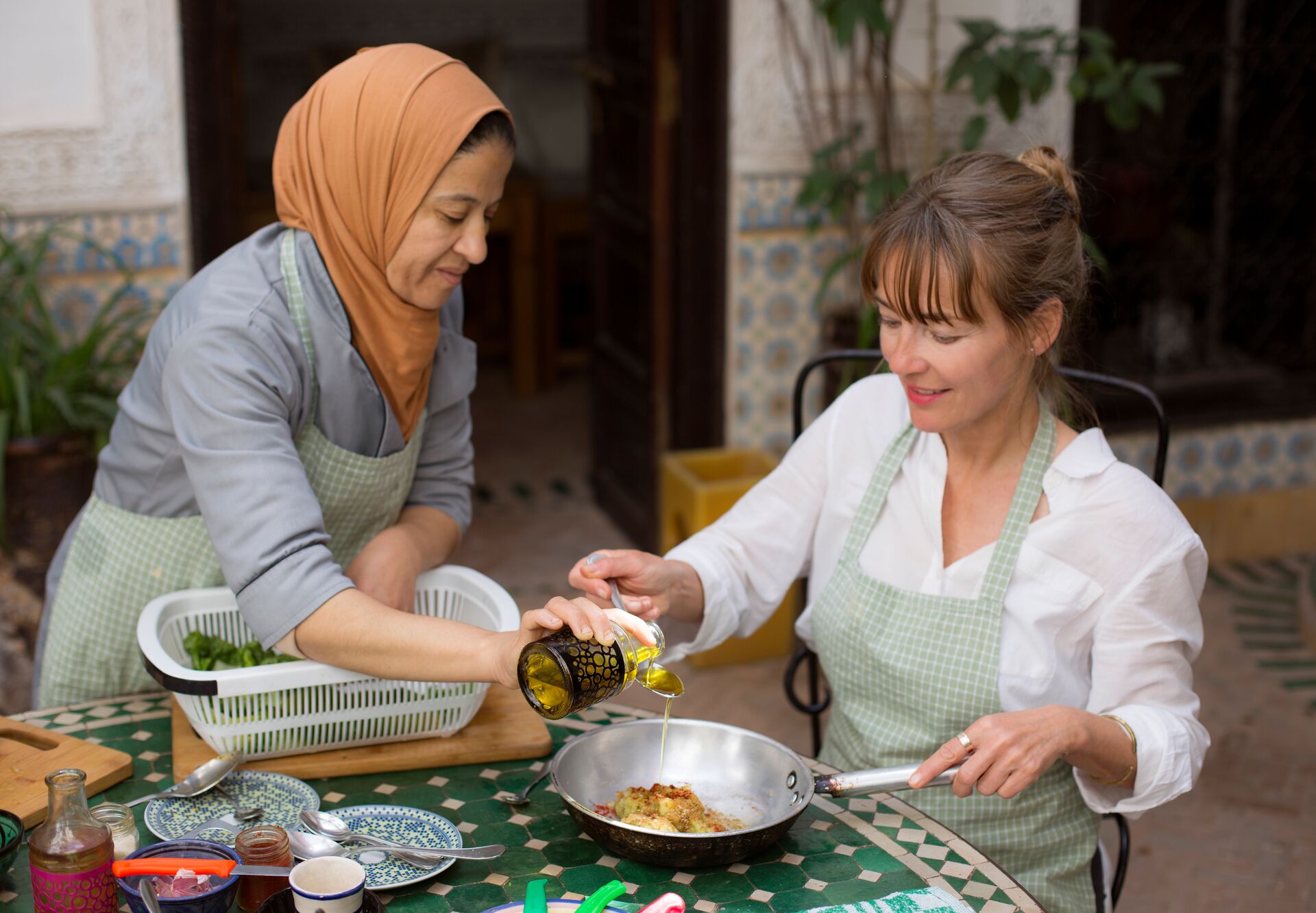 Morocco Marrakech Woman Enjoying Individual Cooking Class