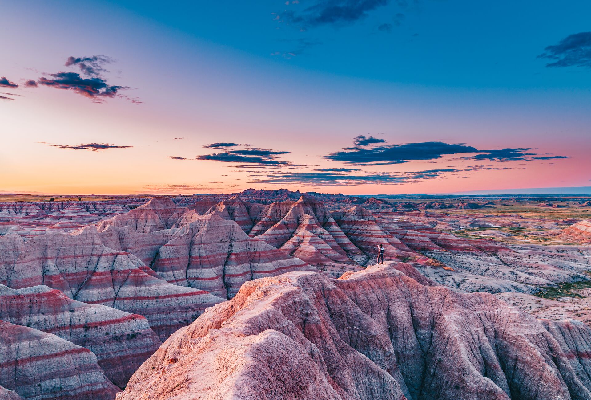 colourful mountains against a sunset