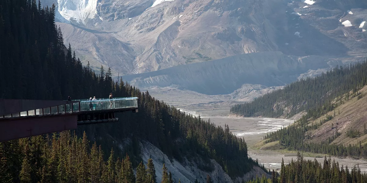 Glacier Skywalk in mountains