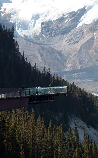 Glacier Skywalk in mountains