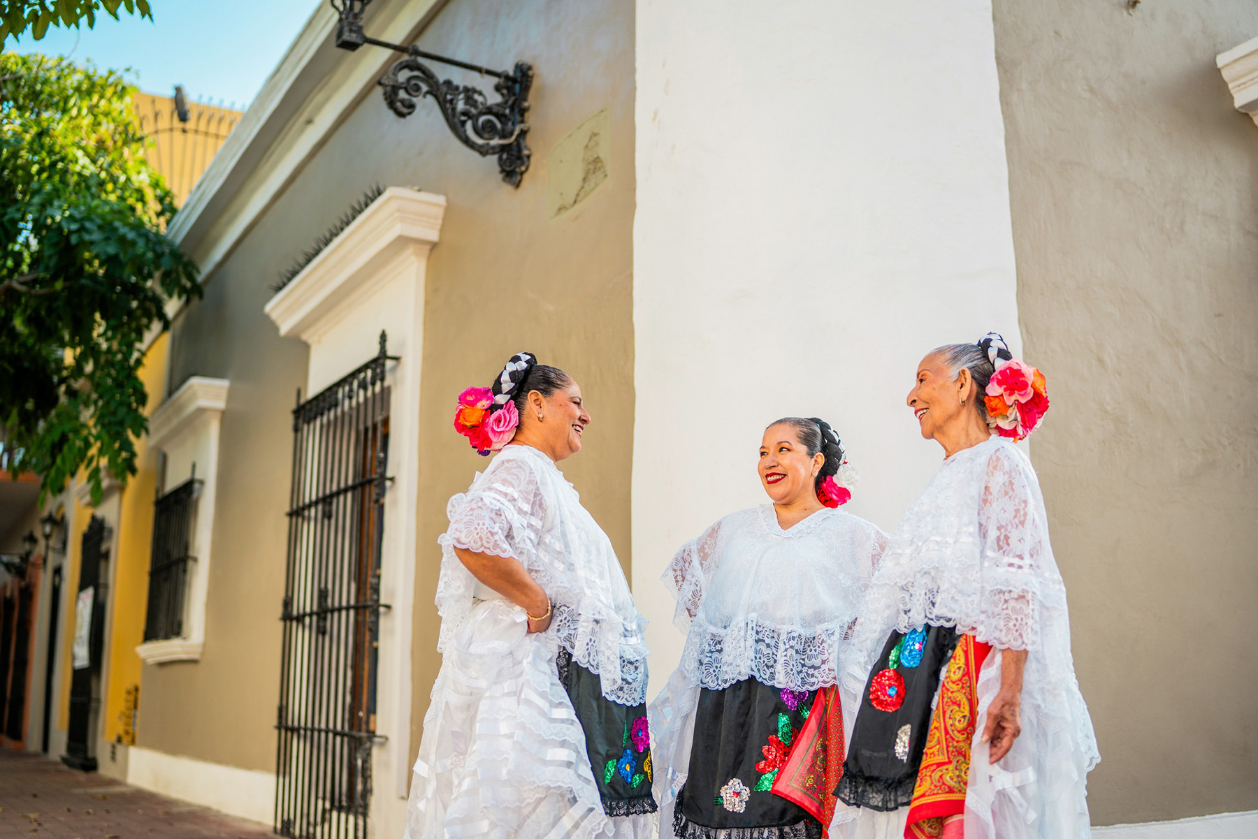 Women Gathered Talking in traditional dress