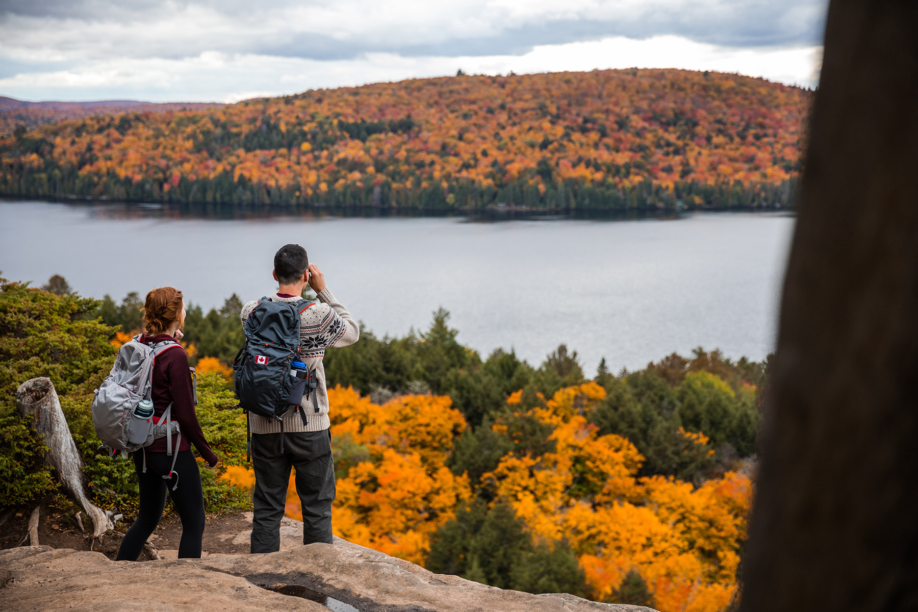 Couple in Algonquin National Park in autumn