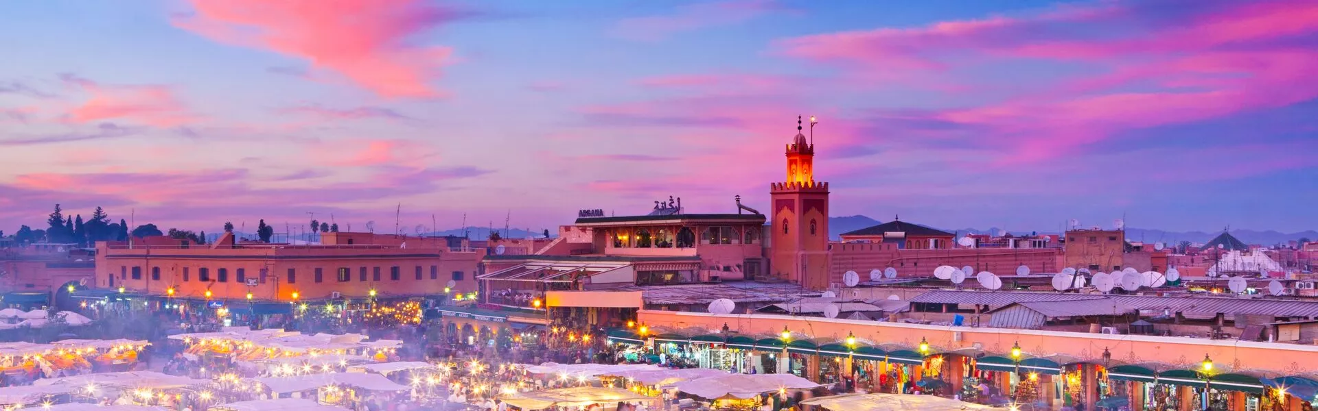 Marrakech Food Stalls And Shopping At Djemaa El Fna Square