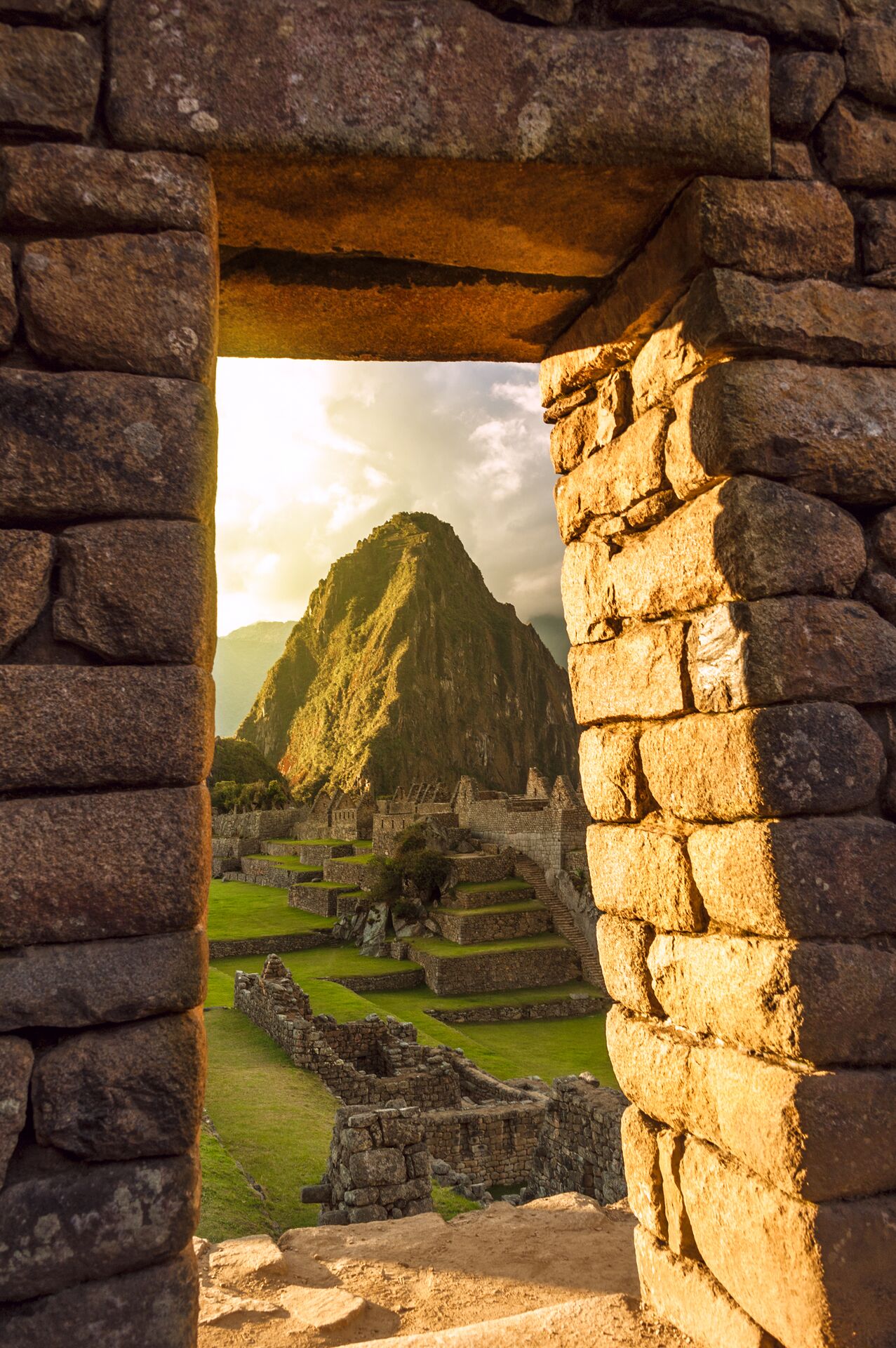 Looking at Machu Picchu Through an Arch