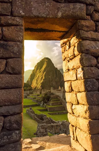 Looking at Machu Picchu Through an Arch
