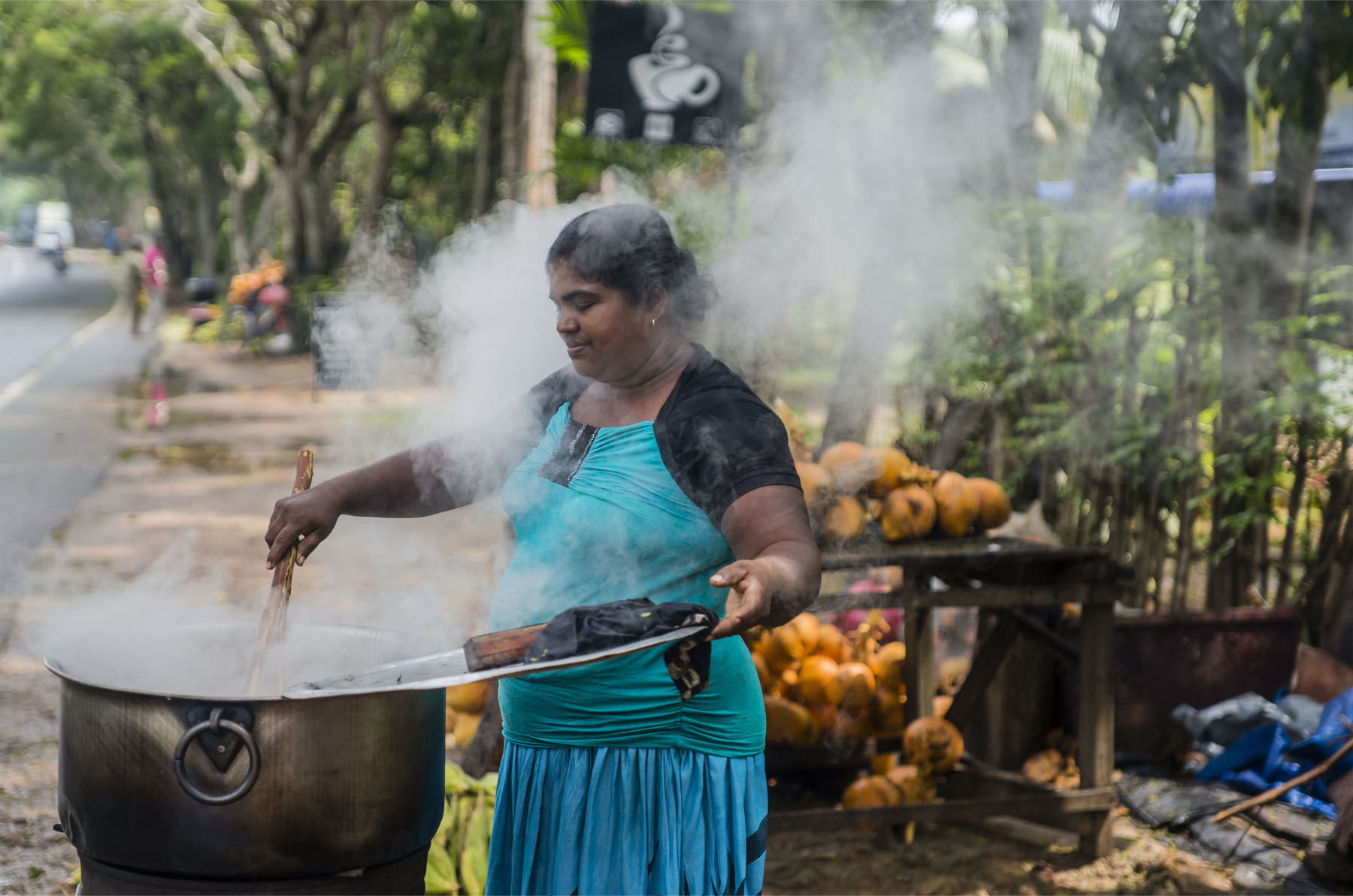 Street Food Vendor Cooking