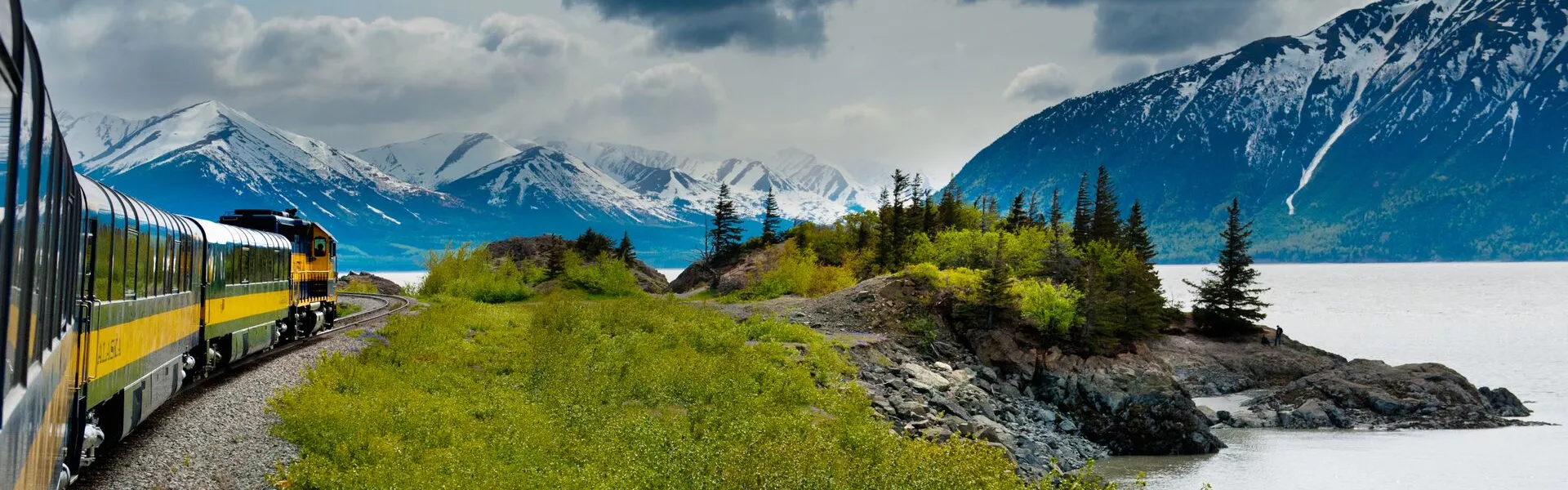This Alaska Railway Train Goes From Anchorage To Seward Over Mountains