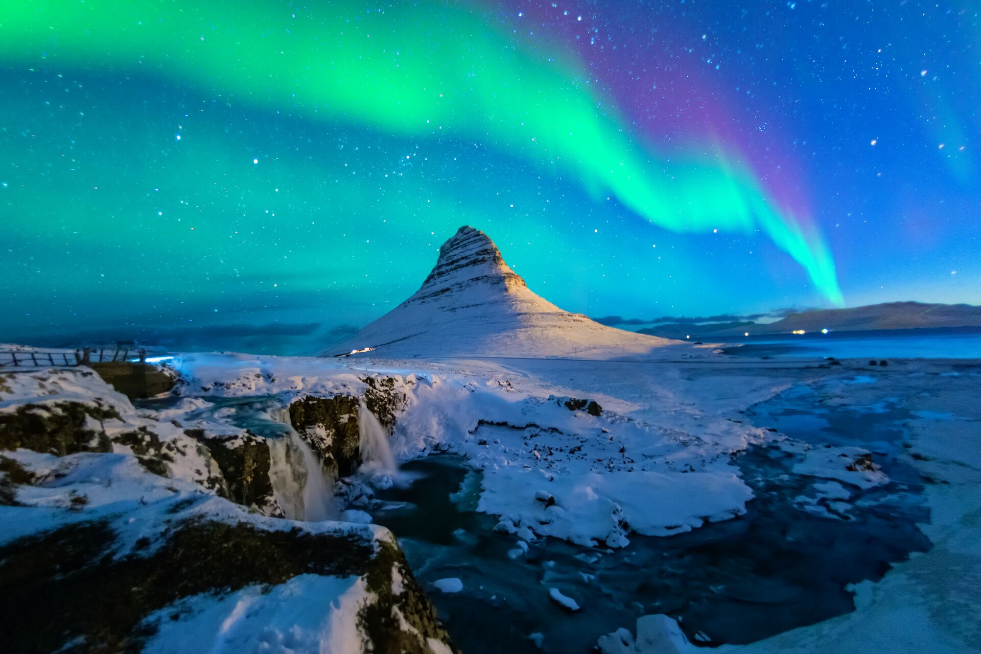 Northern Lights At Mount Kirkjufell