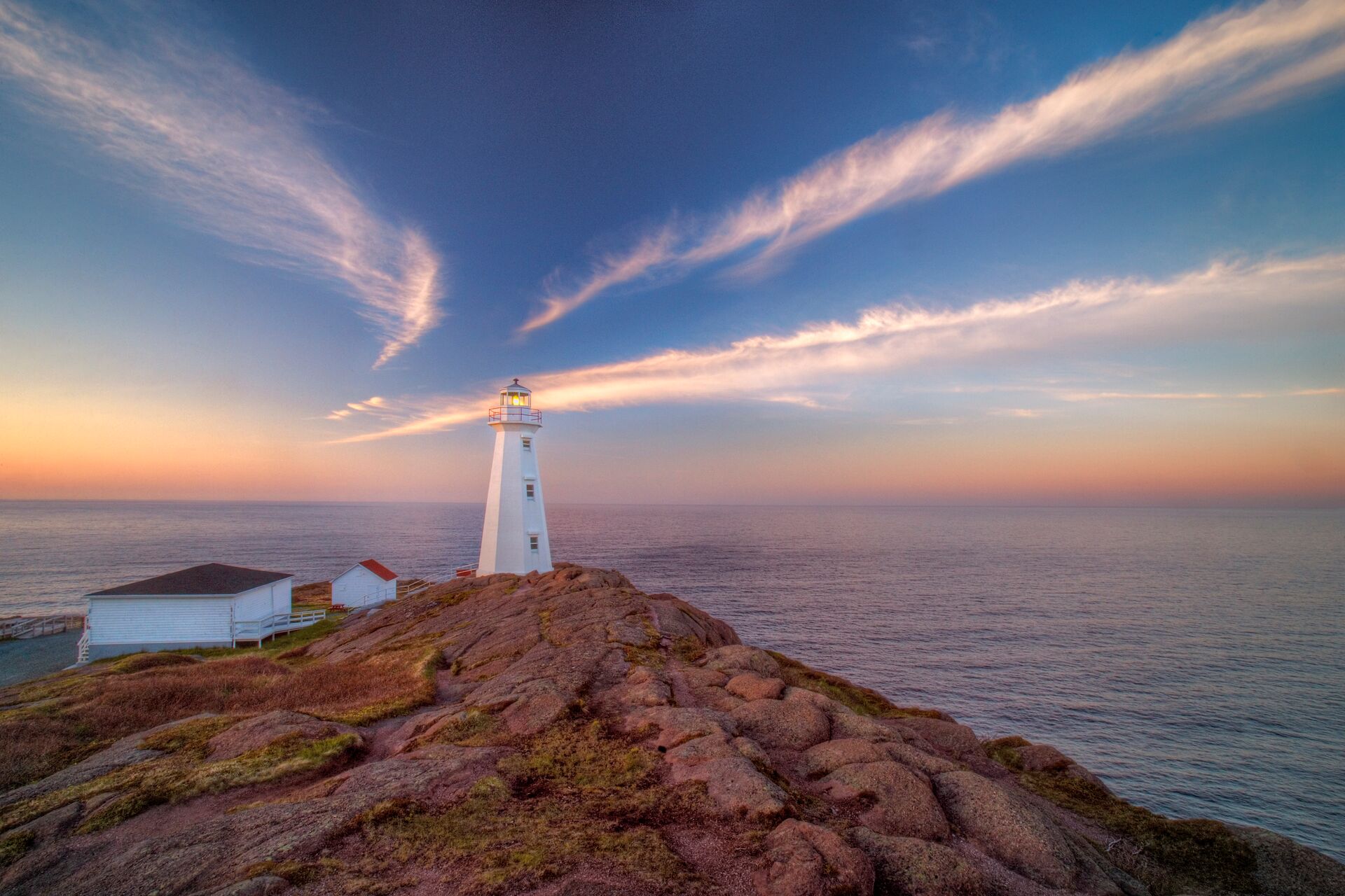 Canada Newfoundland Cape Spear Lighthouse, Summer, Sunset