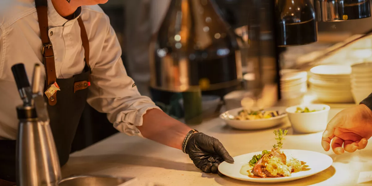 Meal being served